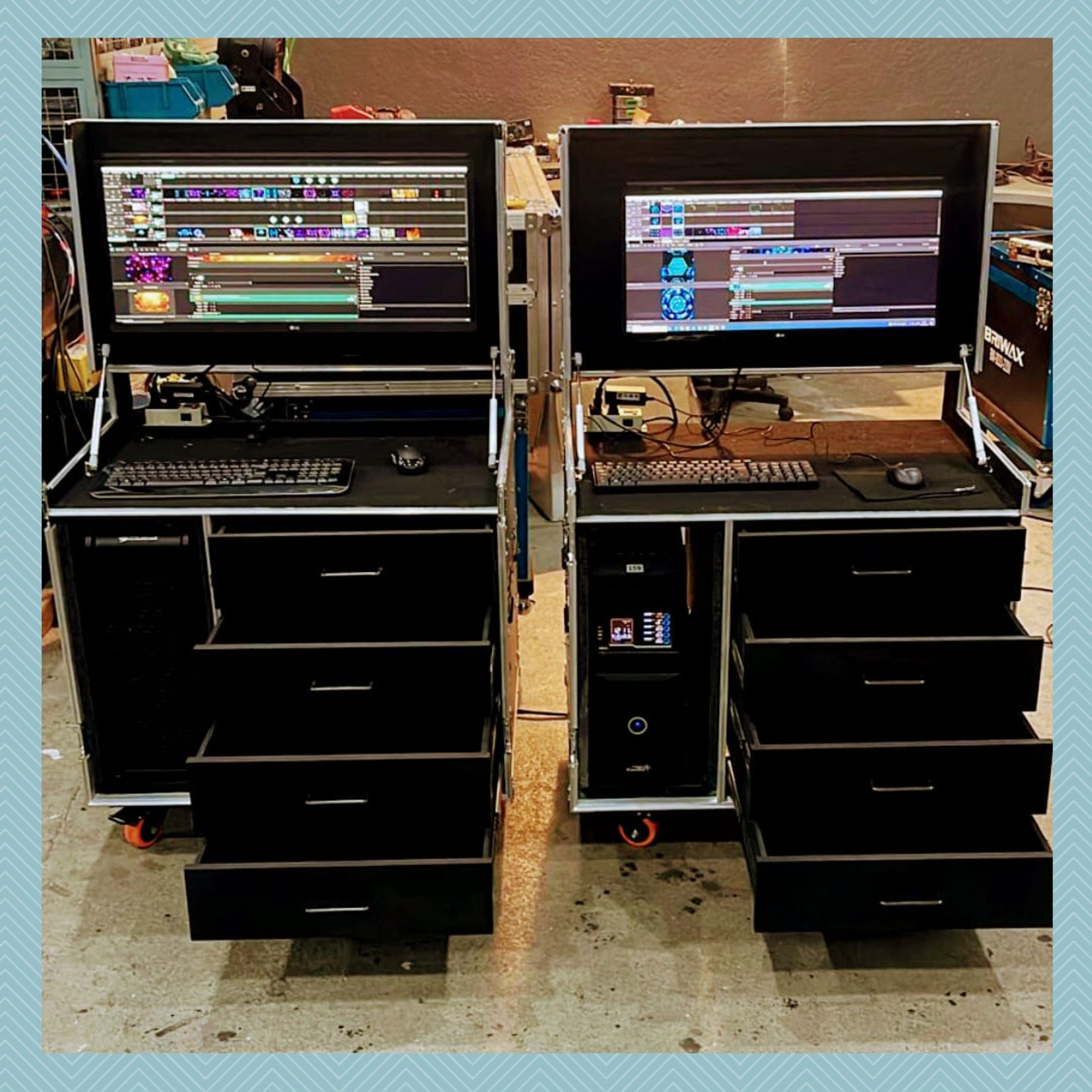 Imagem hard case painel de led com gavetas new star case